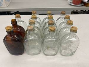 lot 111 image: 15 Vintage Maple Syrup Glass Bottles
