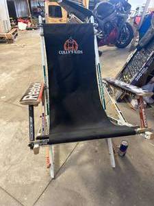lot 1 image: Matt Cullen Cullys Kids Hockey Stick Chair (paid over $1000 at charity auction)