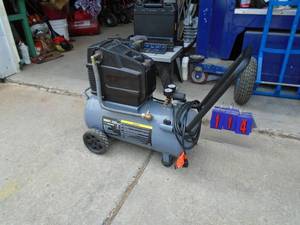 lot 114 image: Performax air compressor. 1.5 hp 8 gal. Tested & works. As shown.