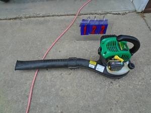 lot 122 image: Weed Eater 2 cycle blower. Used condition. As shown.