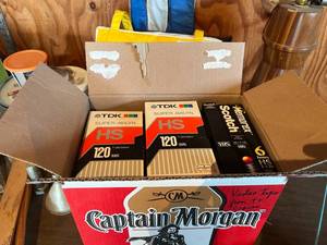 Box of VHS Tapes