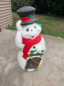 Blow Mold Light Up Snowman