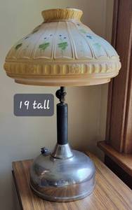 lot 23 image: Antique Coleman Quick Lit Oil Table Lantern