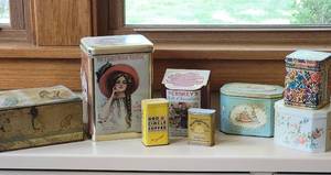 lot 196 image: Collection of Vintage Kitchen Tins