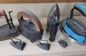 lot 70 image: Collection of Antique Sad Irons