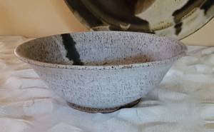 lot 183 image: Studio Art Pottery Charger Platter and Bowl  signed
