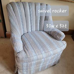 lot 150 image: Vintage Swivel Rocking Chair