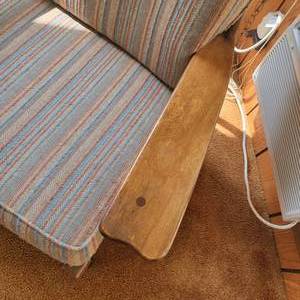 lot 13 image: Vintage Rustic Farmhouse Arm Chair, b