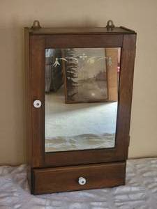 lot 160 image: Rustic Wall Mount Medicine Cabinet