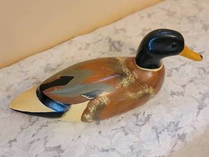 lot 194 image: The Wooden Bird Factory Carved Duck Decoy