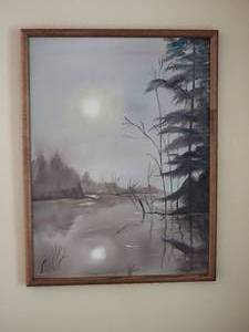 lot 171 image: Oil on Board Waterscape