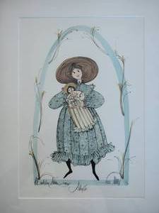 lot 170 image: P Buckley Moss Signed LE Print  Alexis 8301000