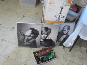 Light Fixture, 3 Framed Prints and ...