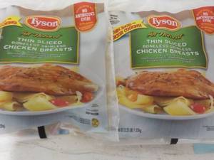 2 - 36 oz Frozen Pkgs Tyson Boneles...