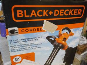 Black and Deck Corded 12 Amp Blower...