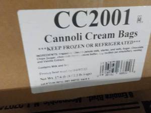8 - 2.2 lb. Bags Frozen Cannoli Cre...