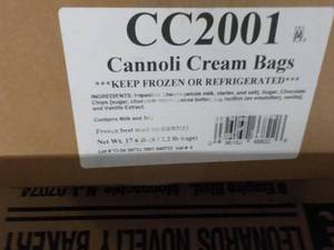 8 - 2.2 lb. Bags Frozen Cannoli Cre...