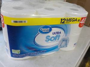 12 Mega Rolls Great Value 2 Ply Toi...