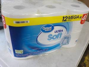 12 Mega Rolls Great Value 2 Ply Toi...