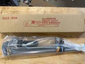 lot 82 image: New Black Rhino 24 Inch Aluminum Pipe Wrench