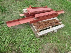 lot 8 image: Pallet of angle iron and rebar...