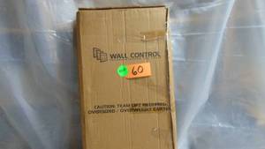 Wall Control 32 in. x 32 in. Shiny Metallic Galvanized Steel Pegboard Starter Kit with Black Hook Pegboard Accessories