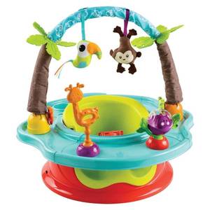 Summer� Deluxe SuperSeat  Wild Safari, Fun Baby Seat for Sitting Up, Playtime, and Meals, Ages 4 Months to 4 Years, Includes Booster Seat, Tray, and Toy bar