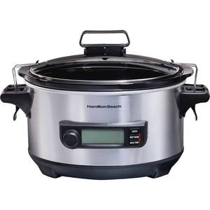 Hamilton Beach - 6qt Digital Slow Cooker - Stainless Steel 040094338672