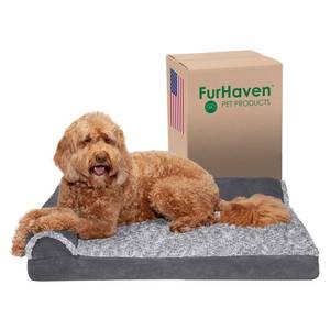 Furhaven Pet - Plush Orthopedic Sofa, L-Shaped Chaise Couch 842229104660