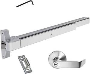 Push Bar Panic Exit Device Aluminum W Exterior Lever UL500 Series 31 Wide
