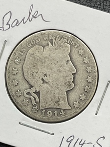 1914-S Barber Half Dollar