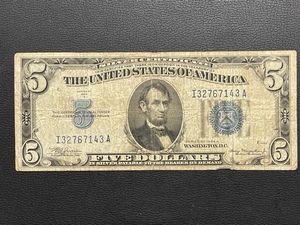 $5 Dollar Blue Seal Silver Certificate