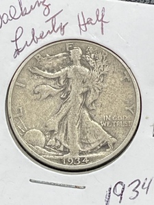 1934 Walking Liberty Half Dollar