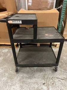 Luxor 3 Level Equipment Storage Utility Cart With Power Supply - Great Condition - Needs A Little Clean Up