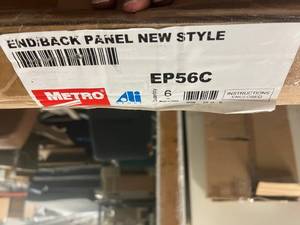 MSRP $600  1 Case (6 Each Per Case) NEW In BOX Metro EP56C Super Erecta Enclosure Panels, Chrome, 18.375 x 59.75