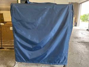 MSRP $5000 Large Metro NSF Stainless Steel Wire&nbspDeluxe Transport &amp Exchange Storage Cart wEnclosing Cover - With 4 Adjustable Metro Super Erecta Shelves 60x48x24 - Good Condition&nbsp