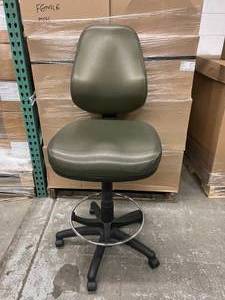 MSRP $1200 High Quality Via Seating Height Adjustable Ergonomic Multi Adjusting Office Drafting Stool Chair With Extra Large Seat &amp Foot Rest Ring - Fabulous Upholstery Too&nbsp Like New Condition WOW&nbspMfrs Lifetime Warranty