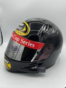 lot 3 image: NASCAR Replica Racing Helmet Autographed by Richard Petty, Ryan Newman, and 6 Other Drivers - No COA