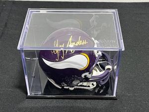 lot 6 image: Vintage Minnesota Vikings Gary Anderson Autographed Mini Helmet - No COA