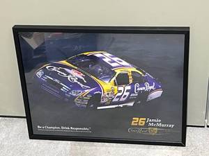 lot 16 image: 19.5 x 25.5 Framed Crown Royal #26 Jamie McMurray Championship Racing LED Animated Sign