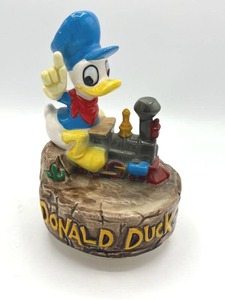 lot 75 image: RARE Vintage Walt Disney Productions Donald Duck 7 Tall Music Box with Movement