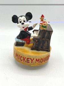 lot 77 image: Vintage 1970s Mickey Mouse Playing Piano Ceramic Music Box
