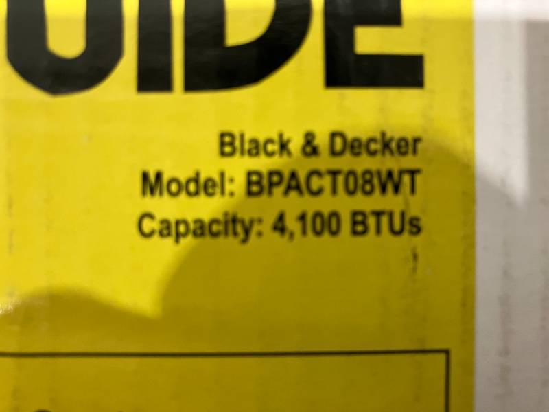 Sold at Auction: BLACK+DECKER BPACT08WT PORTABLE AIR CONDITIONER