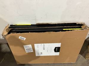 lot 152 image: Amazon Basics Foldable Black Metal 14 inch Full Size Platform Bed Frame with Tool Free Setup