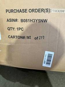 lot 160 image: Amazon Basics Classic Black Puresoft PU Padded Mid-Back Office Computer Desk Chair with Armrest