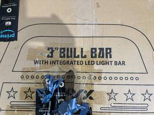 lot 161 image: KYX 2004-2020 Ford F-150 Black Bull Bar with Light Bar and Skid Plate