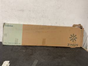 lot 144 image: ZINUS Yelena 14 Inch Black Metal Queen Size Platform Bed Frame