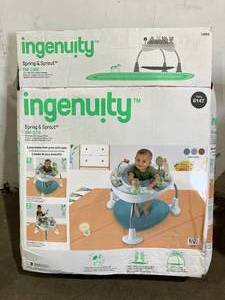 lot 196 image: Ingenuity Spring & Sprout 2-in-1 Baby Activity Center Jumper and Table
