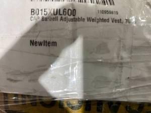 lot 62 image: CAP Barbell 70 lbs. Adjustable Black Weighted Vest