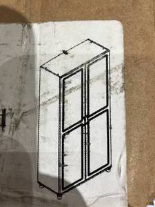 lot 63 image: SystemBuild Kendall 36 inch White Utility Storage Cabinet